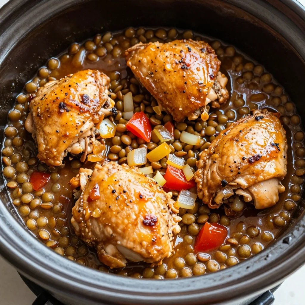 Cozy Slow Cooker Chicken and Lentils for Budget