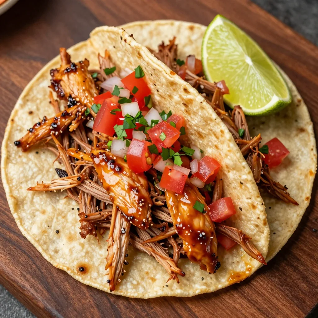 Slow Cooker Pulled Chicken for Tacos and Sliders