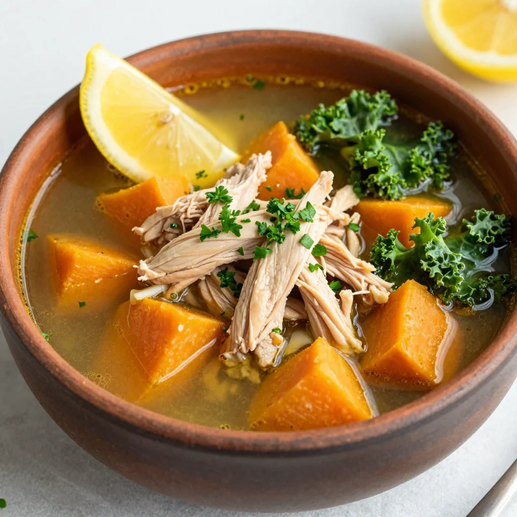 Healthy Chicken and Sweet Potato Soup for Reset