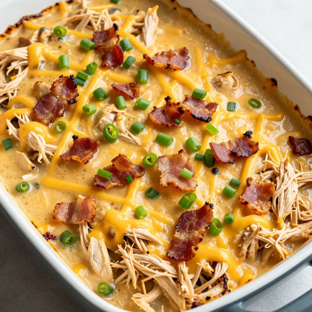 NFL Playoff Keto Jalapeno Popper Chicken Casserole for a Crowd