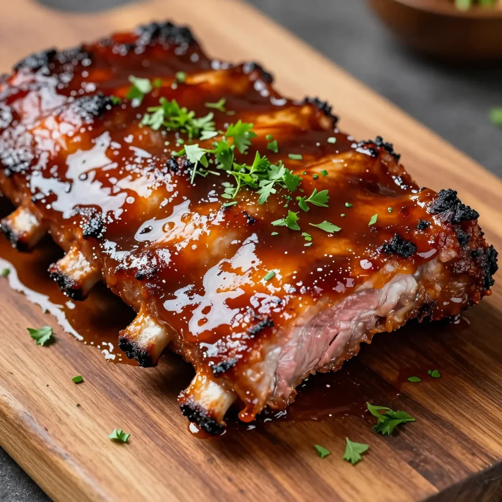 Oven Baked Ribs with Sugar Free BBQ Sauce Recipe