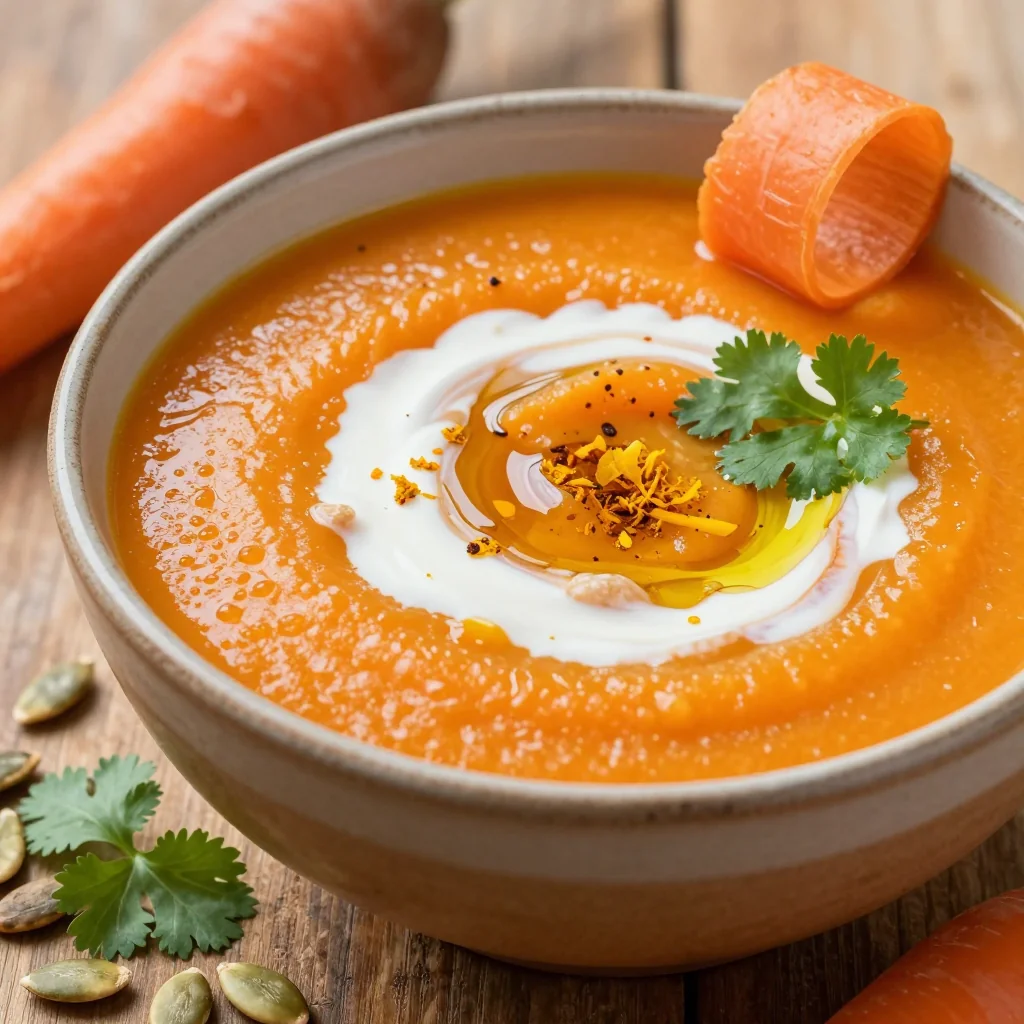 Clean Eating Ginger Turmeric Carrot Soup for Immunity