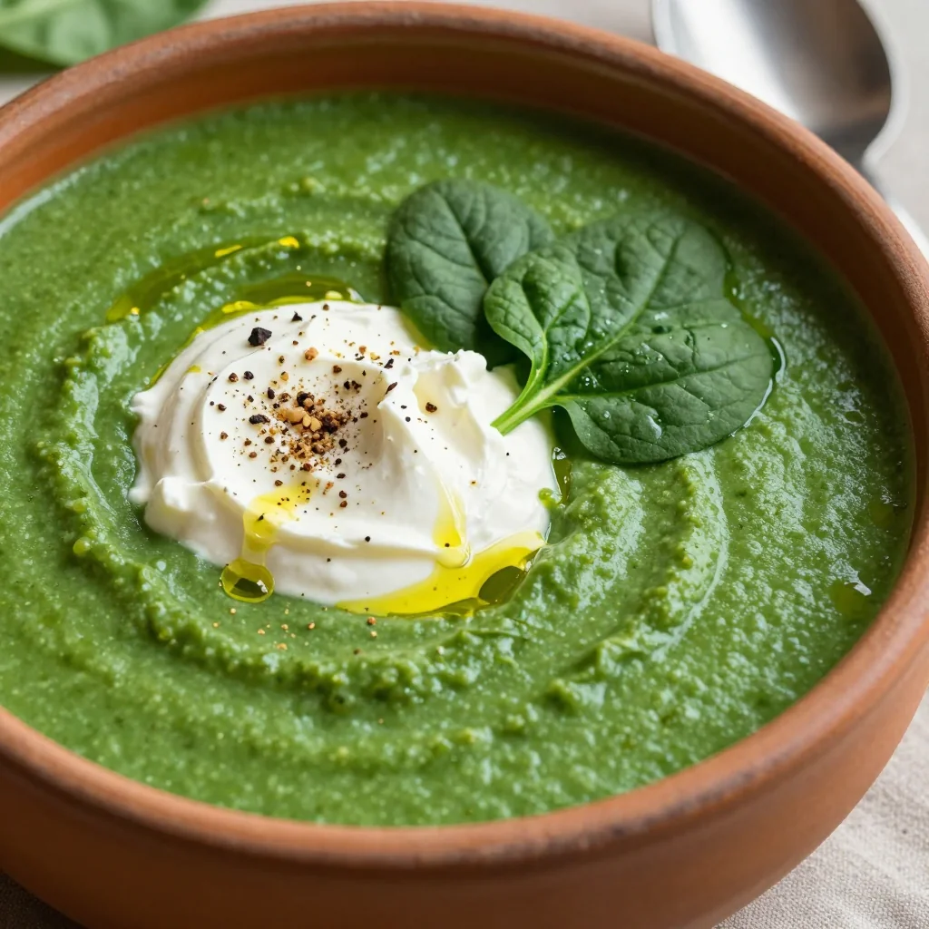 Pantry Challenge Creamy Spinach Soup for Winter