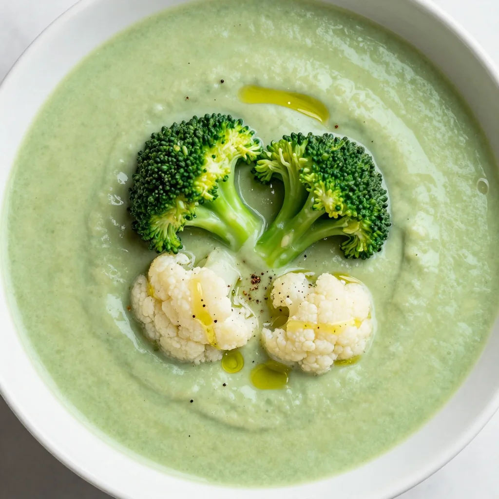 New Year Fresh Broccoli And Cauliflower Soup