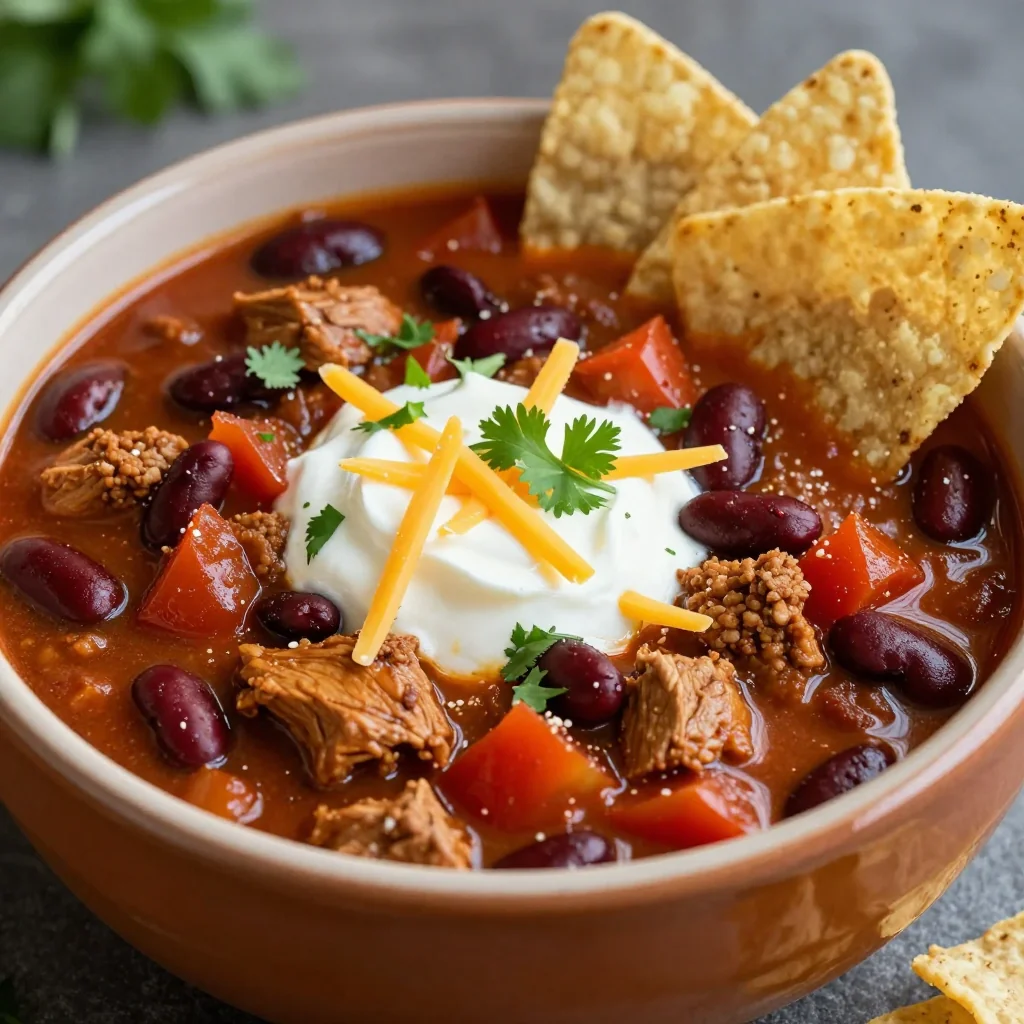 Slow Cooker Turkey Chili for New Year's Light Eats