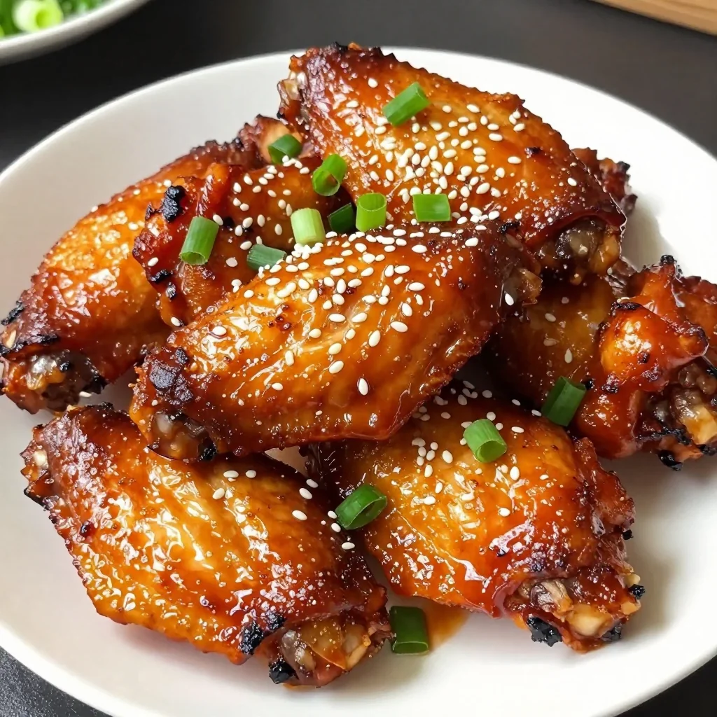 Baked Chicken Wings with BBQ Sauce for a Party Appetizer