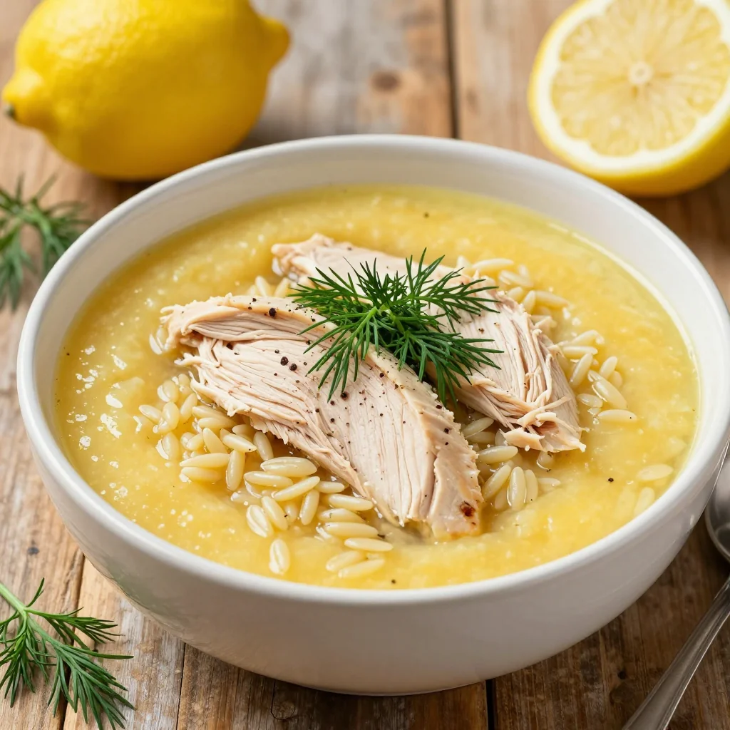 Greek Lemon Chicken Soup Avgolemono Healthier Version
