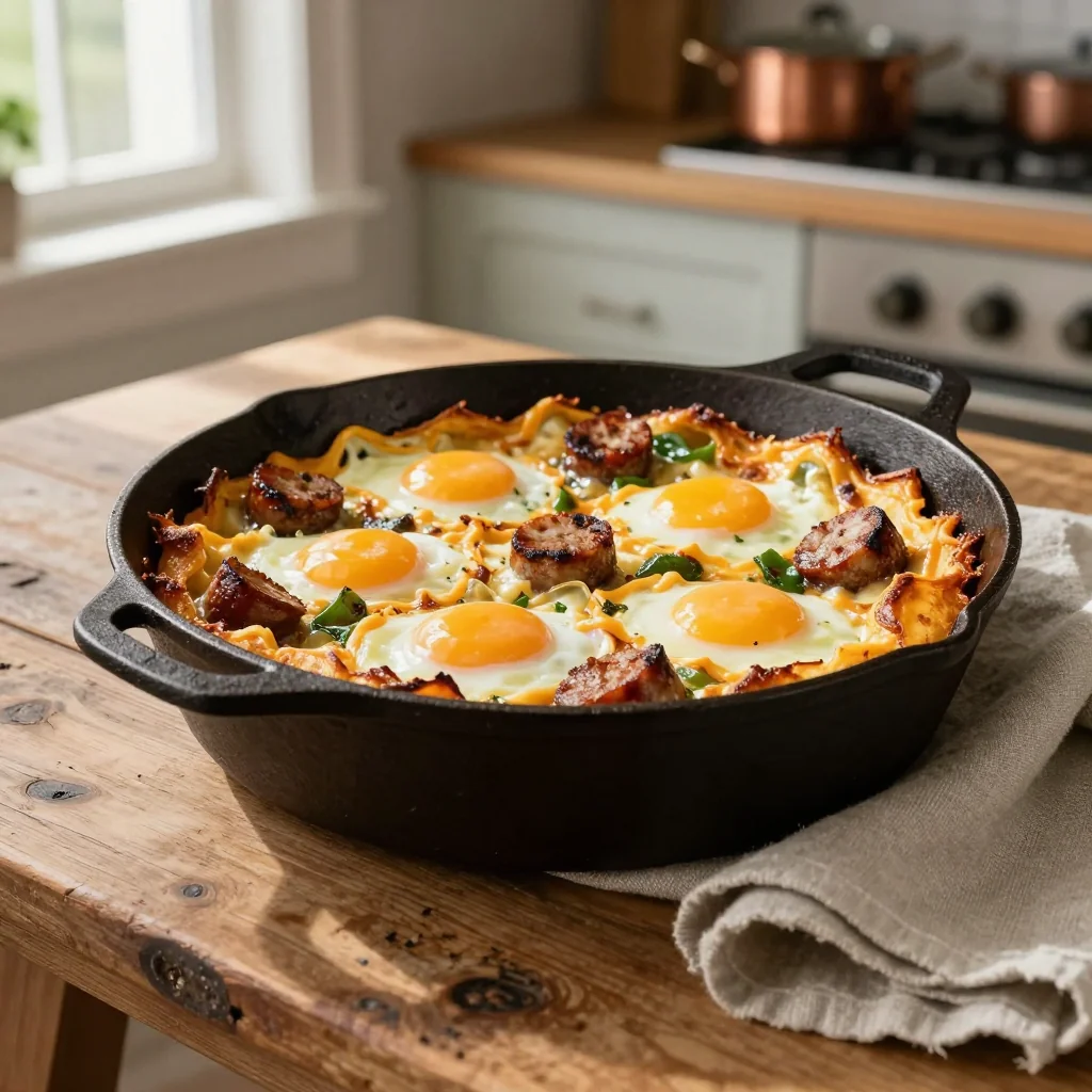 Make Ahead Breakfast Casserole with Sausage and Eggs