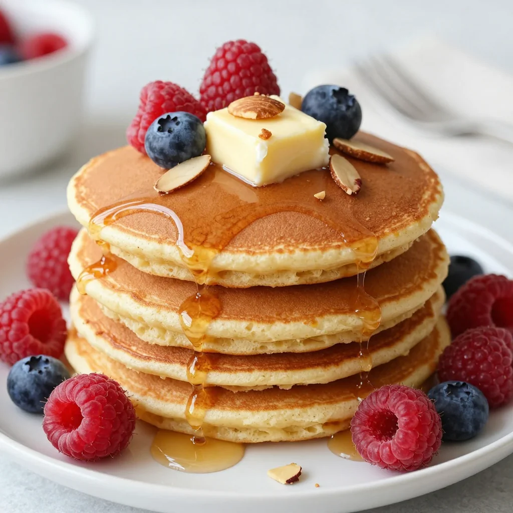 Skinny Almond Flour Pancakes for January Breakfast