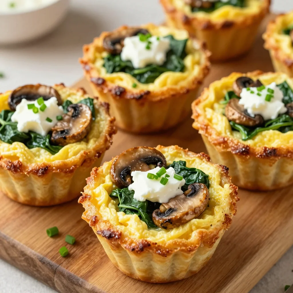 Freezer-Friendly Breakfast Egg Muffins with Mushrooms and Spinach