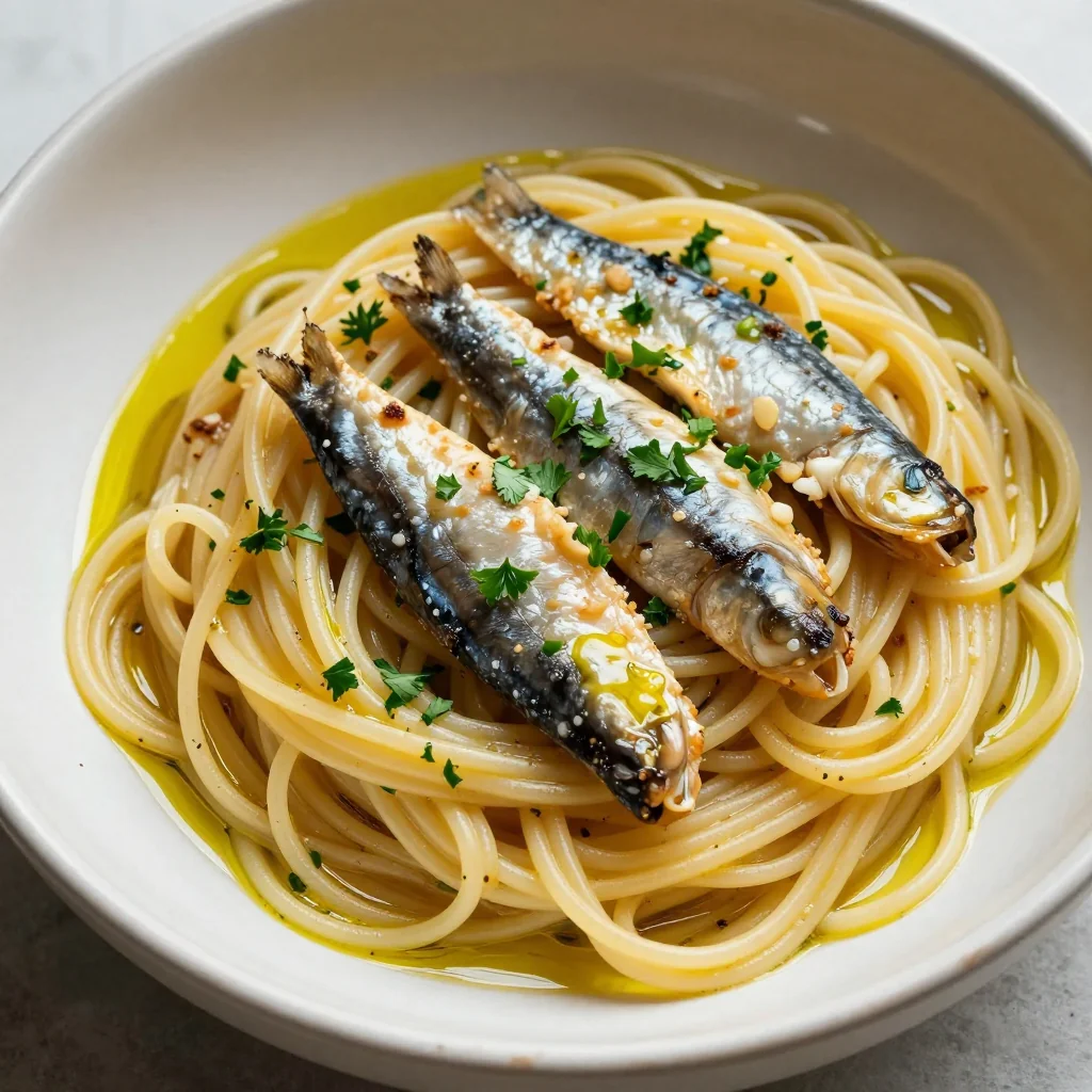 Pantry Clean Out Pasta With Sardines And Parsley