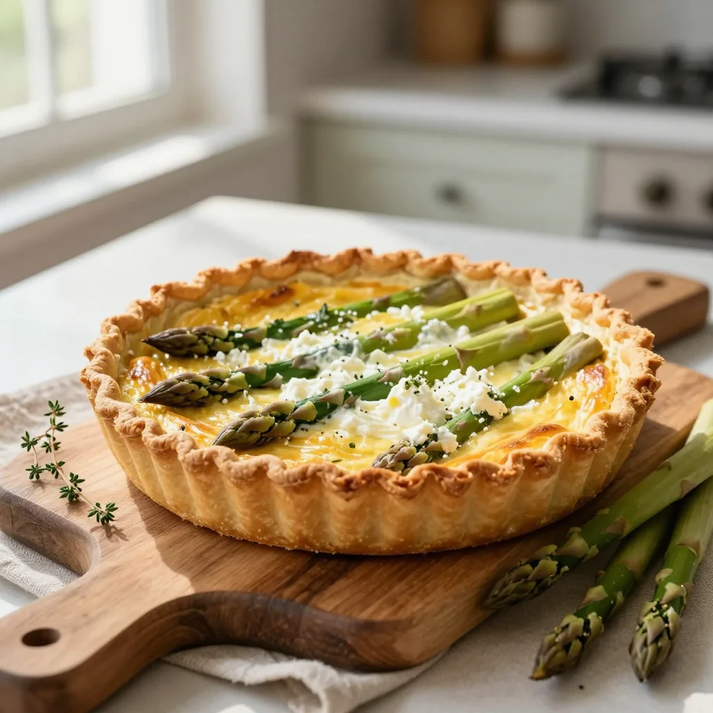 Asparagus Quiche with Goat Cheese