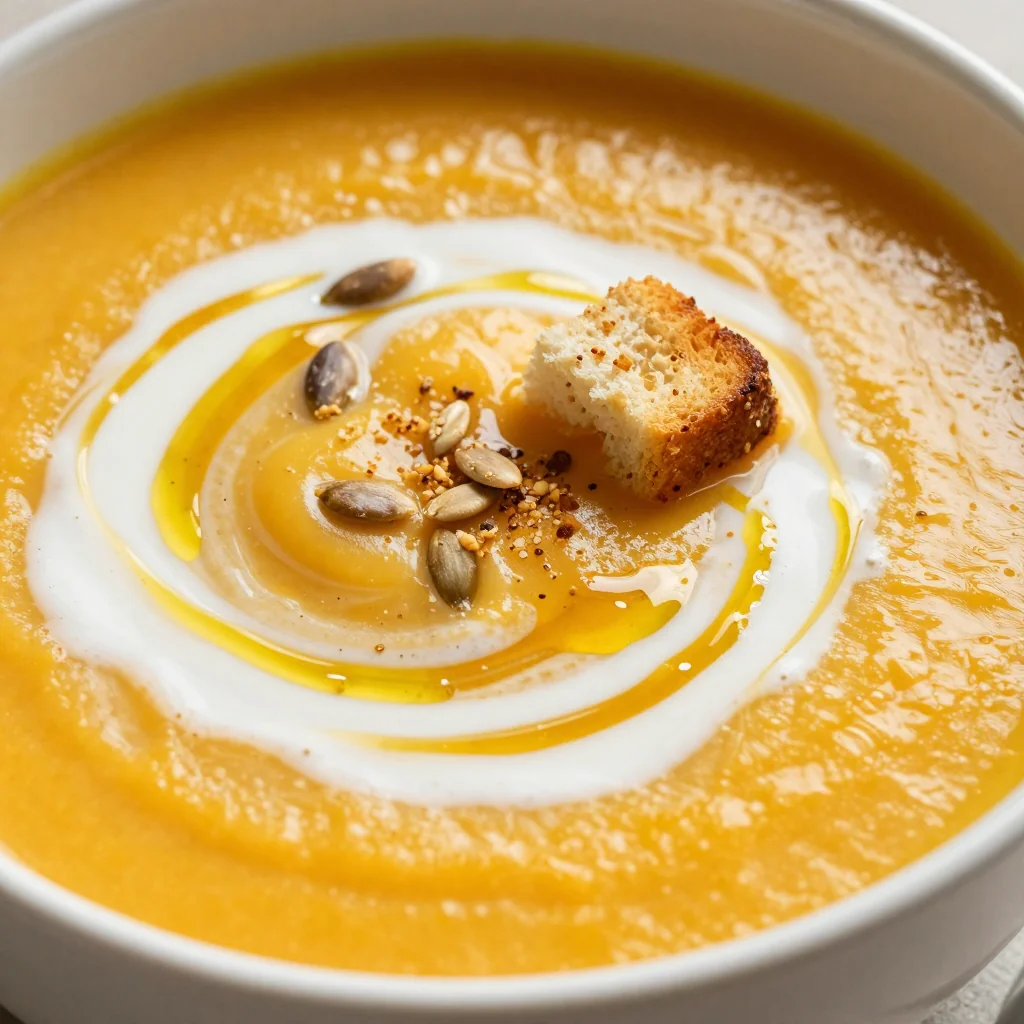 Warm Vegan Butternut Squash Soup with Coconut Milk