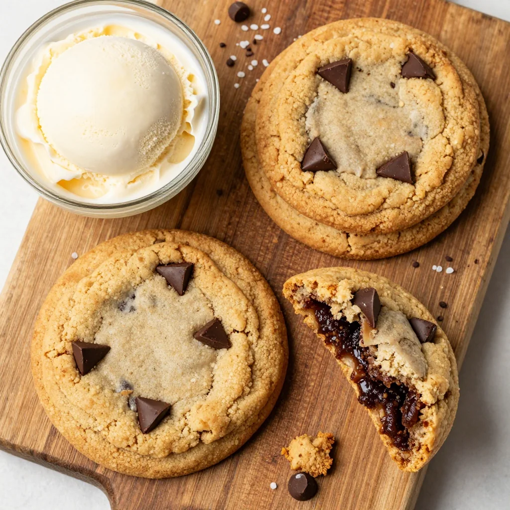 Warm Fudgy Chocolate Chip Cookies for Dessert