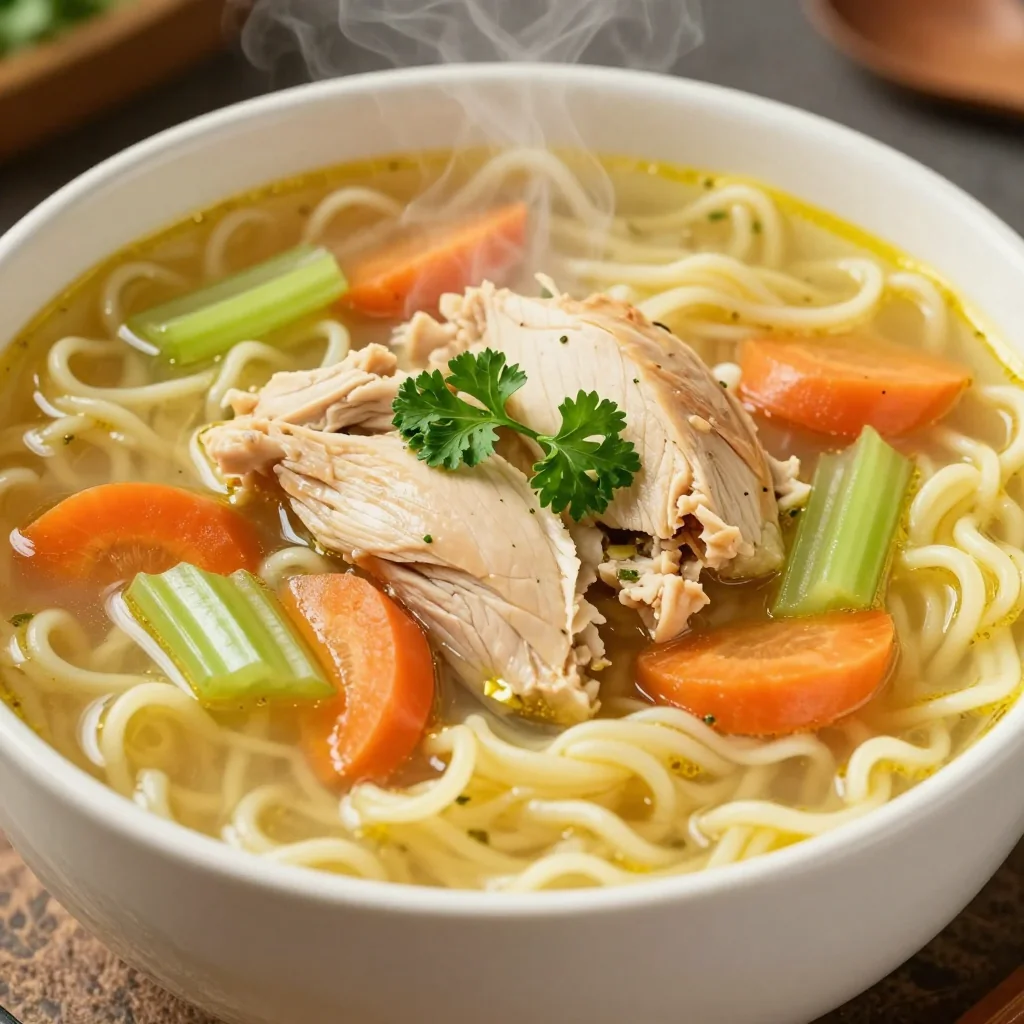 Quick Chicken Noodle Soup for Sick Days Comfort
