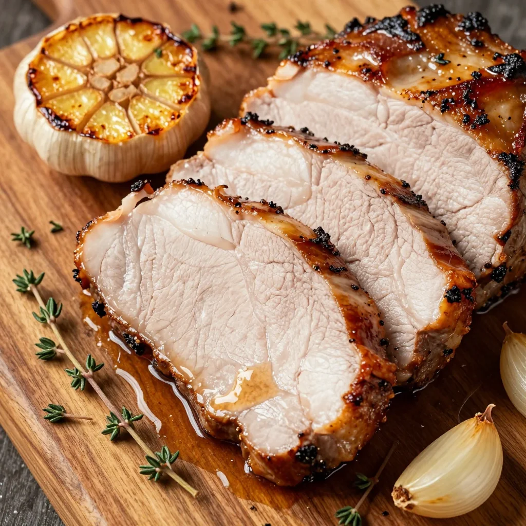 Slow Cooker Pork Loin with Roasted Garlic for a Tender Dinner