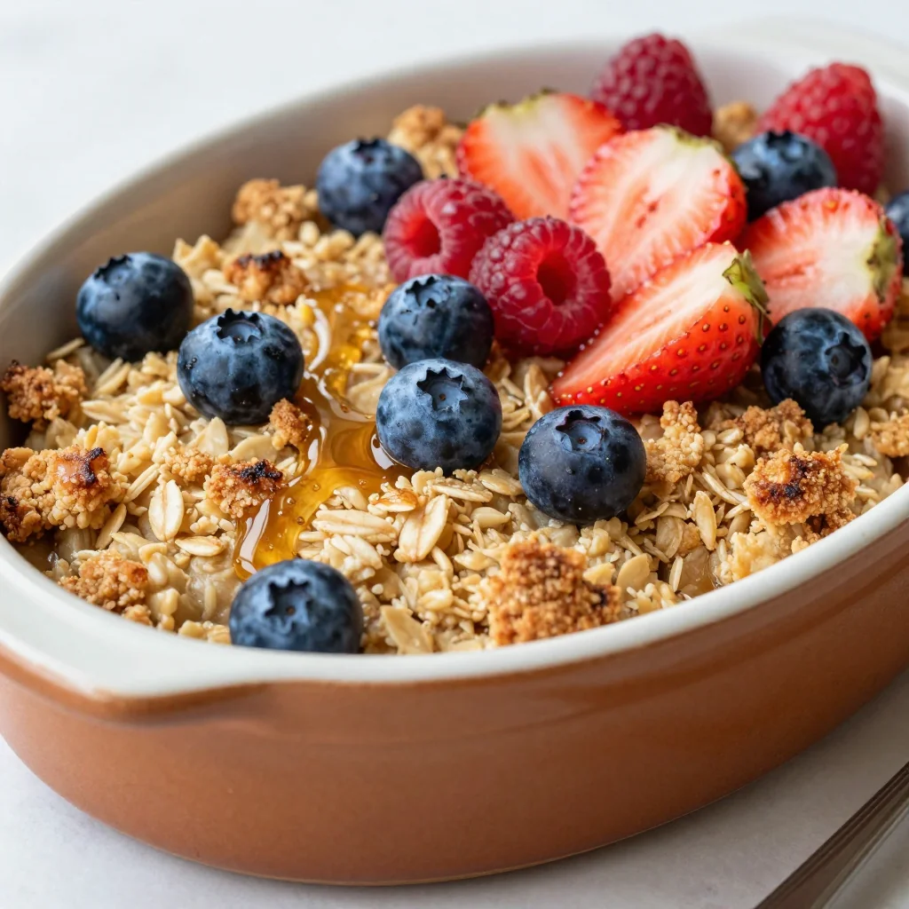 Baked Oatmeal with Berries for a Make Ahead Breakfast