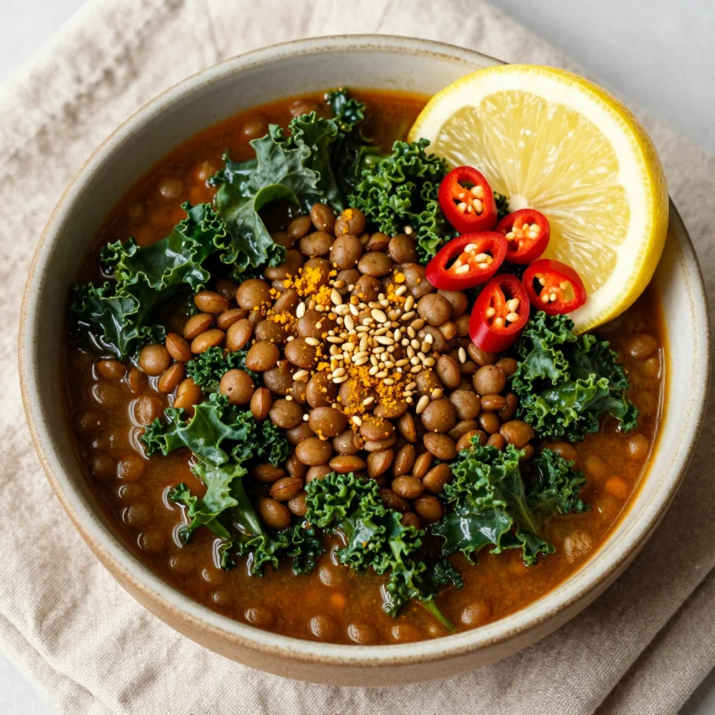 healthy lowcalorie lentil and kale stew for nourishing january dinners