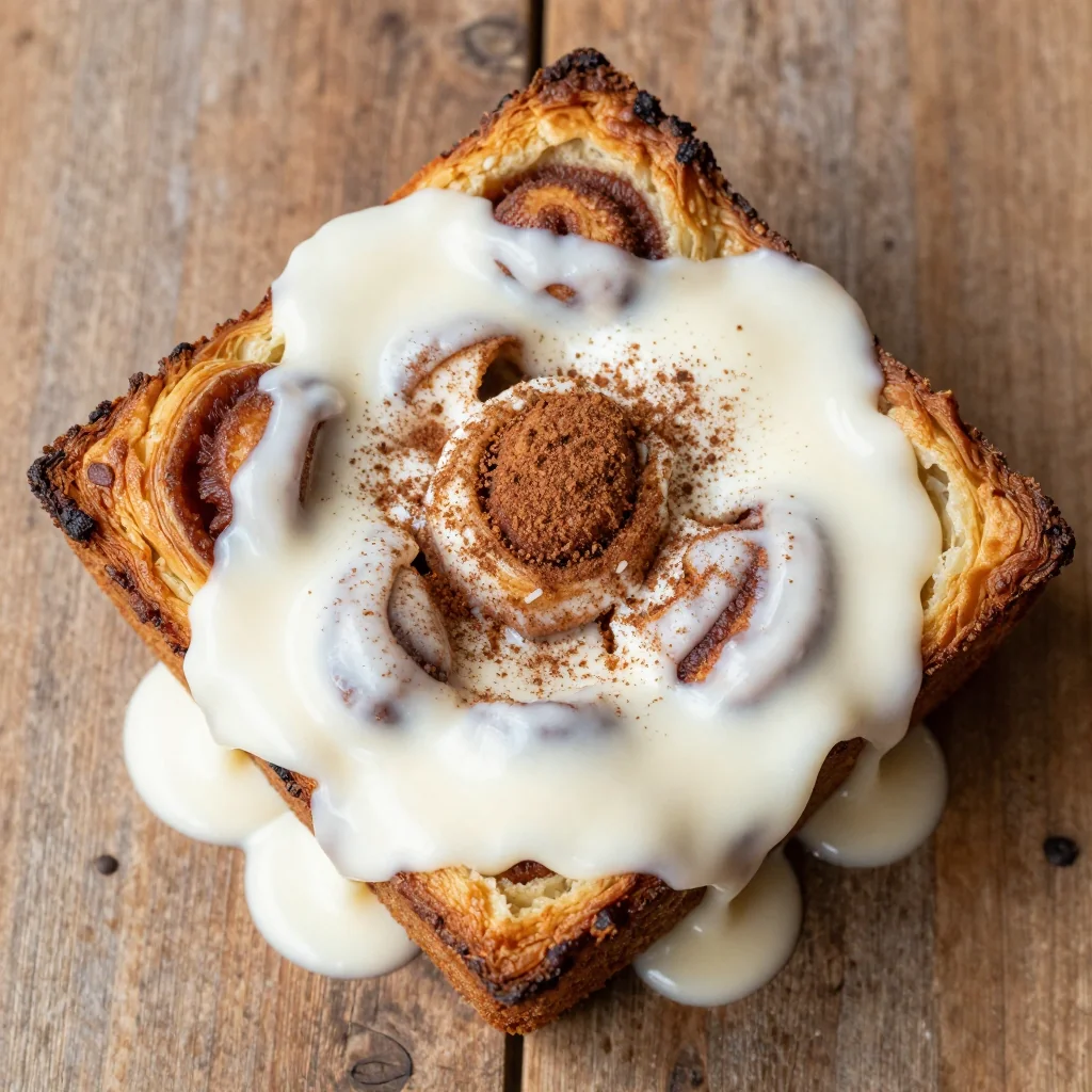 Cinnamon Roll Bread Pudding with Cream Cheese Glaze