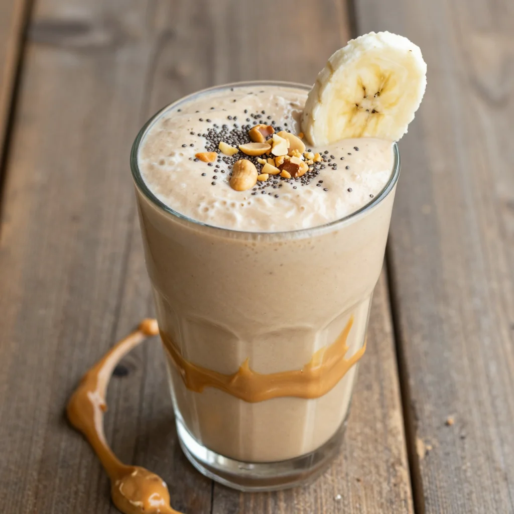 New Year Reset Vegan Peanut Butter Banana Smoothie