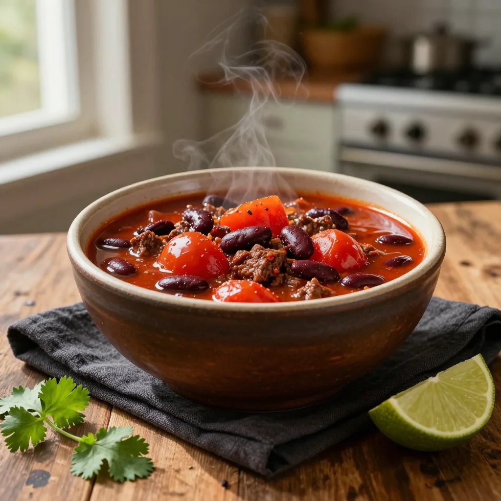 Beef Chili with Kidney Beans and Tomatoes
