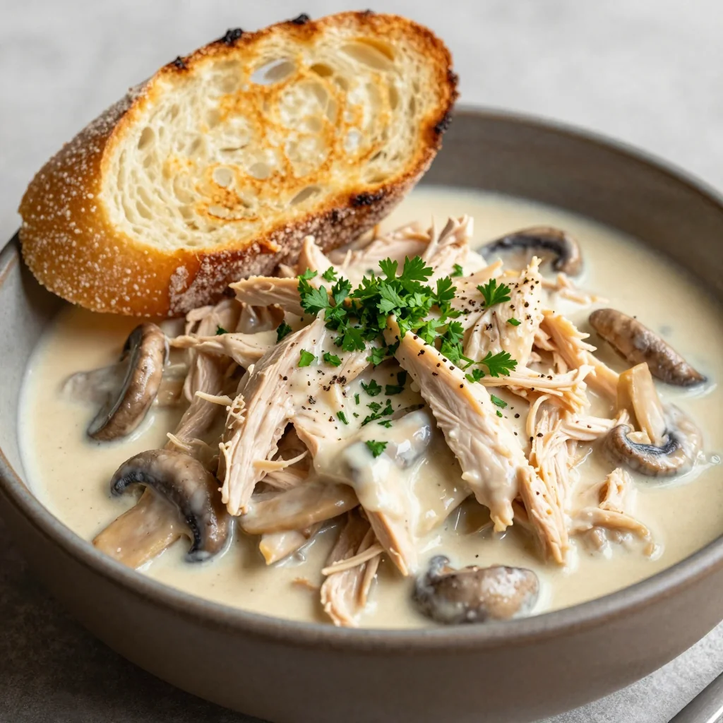 One Pot Creamy Chicken and Mushroom for Quick Meals