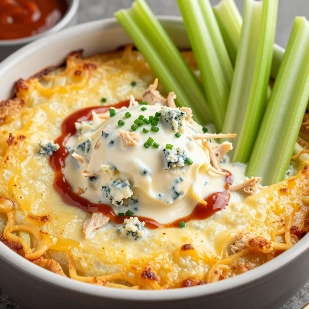 NFL Playoff Buffalo Chicken Dip with Celery