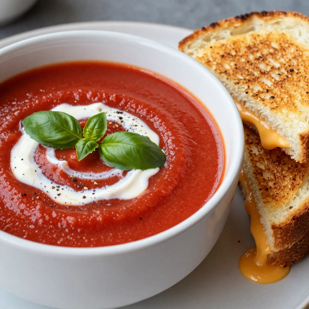 Slow Cooker Creamy Tomato Soup for New Year Detox