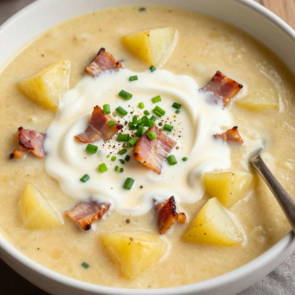 Creamy Potato and Bacon Chowder for a Filling Lunch