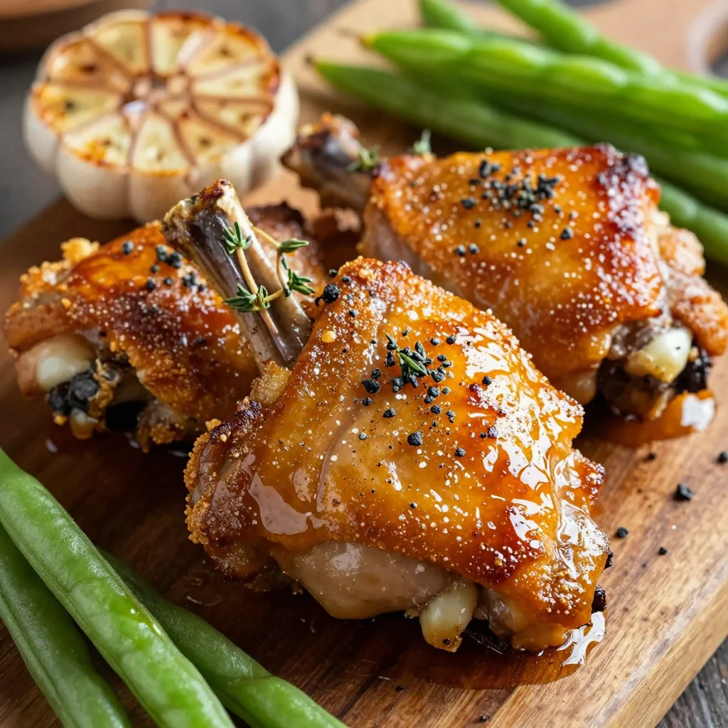 Crispy Baked Chicken Thighs with a Honey Glaze