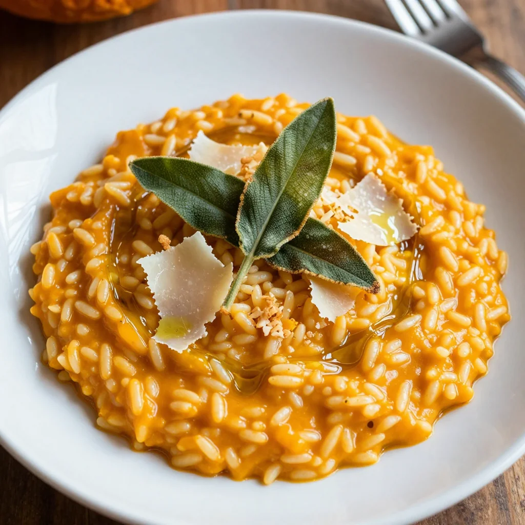 warm pumpkin and sage risotto for cozy winter family dinners