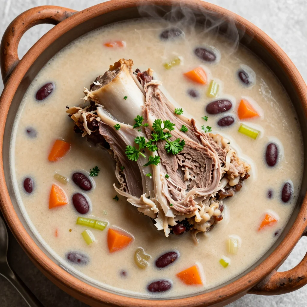 Slow Cooker Navy Bean Soup With Ham Bone For Comfort Food