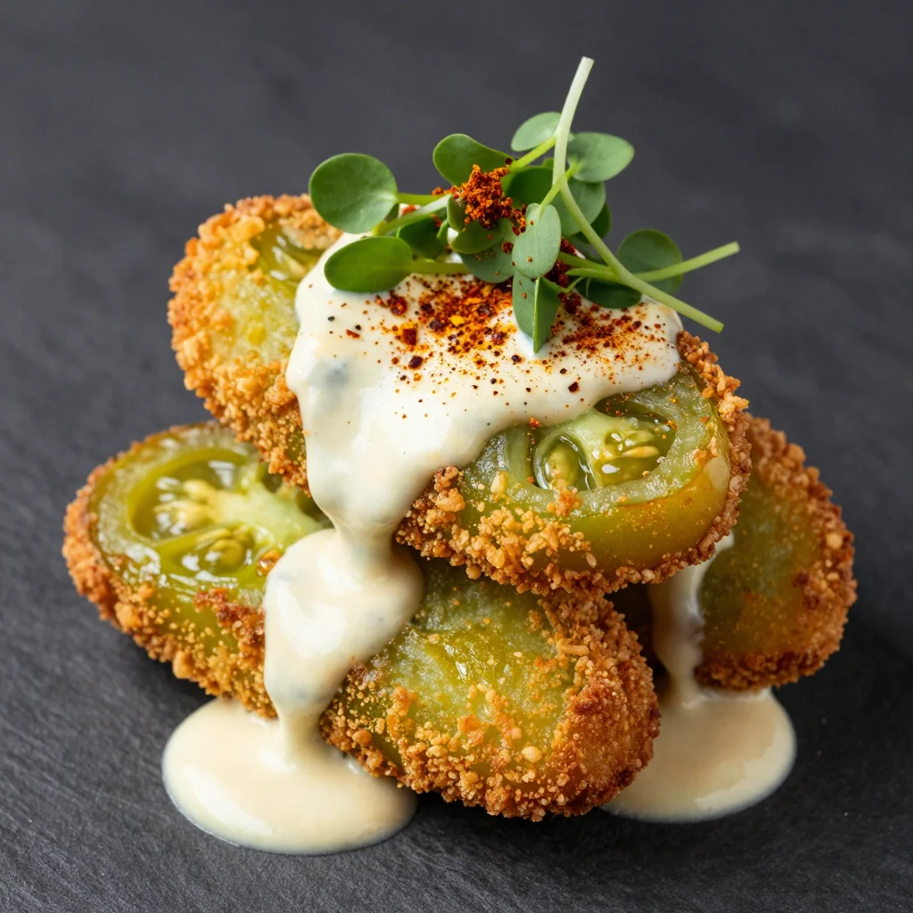 Southern Fried Green Tomatoes for Winter Brunch