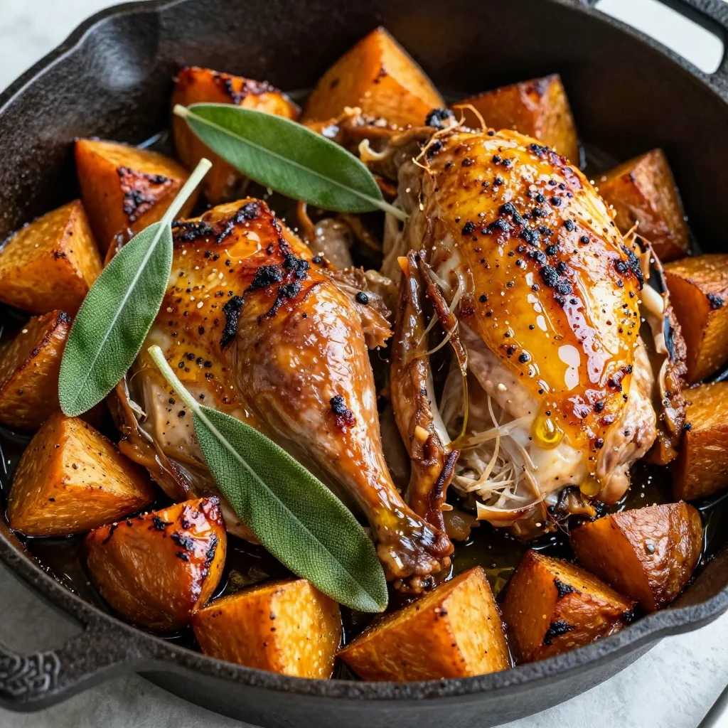Healthy Turkey and Sweet Potato Skillet with Sage