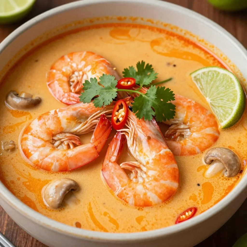 Spicy Thai Coconut Soup for a Flavorful Dinner