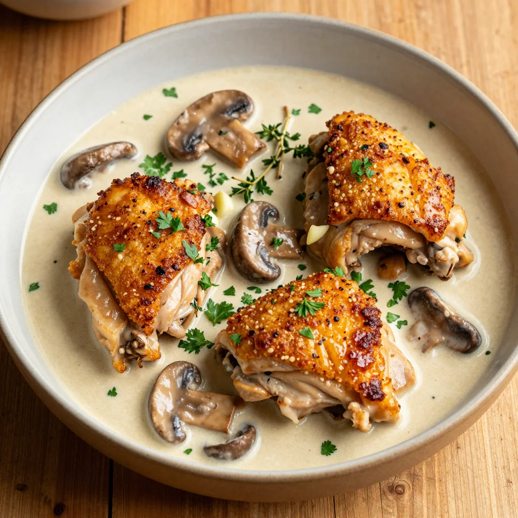 Keto Chicken and Mushroom Freezer Meal for January Nights