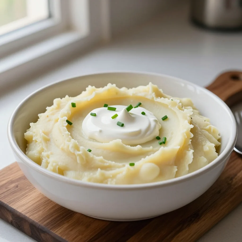 Mashed Potatoes with Sour Cream and Chives
