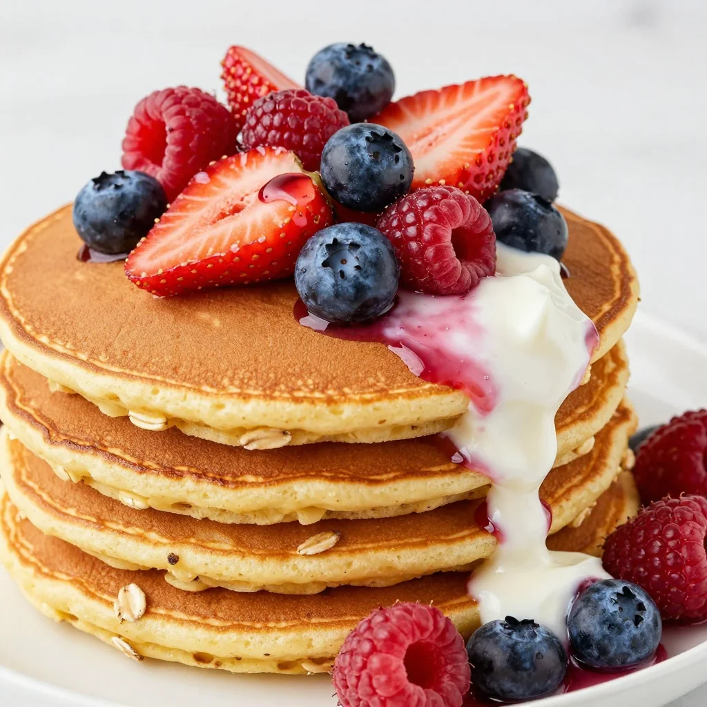 Freezer-Friendly Breakfast Pancakes with Oats and Berries