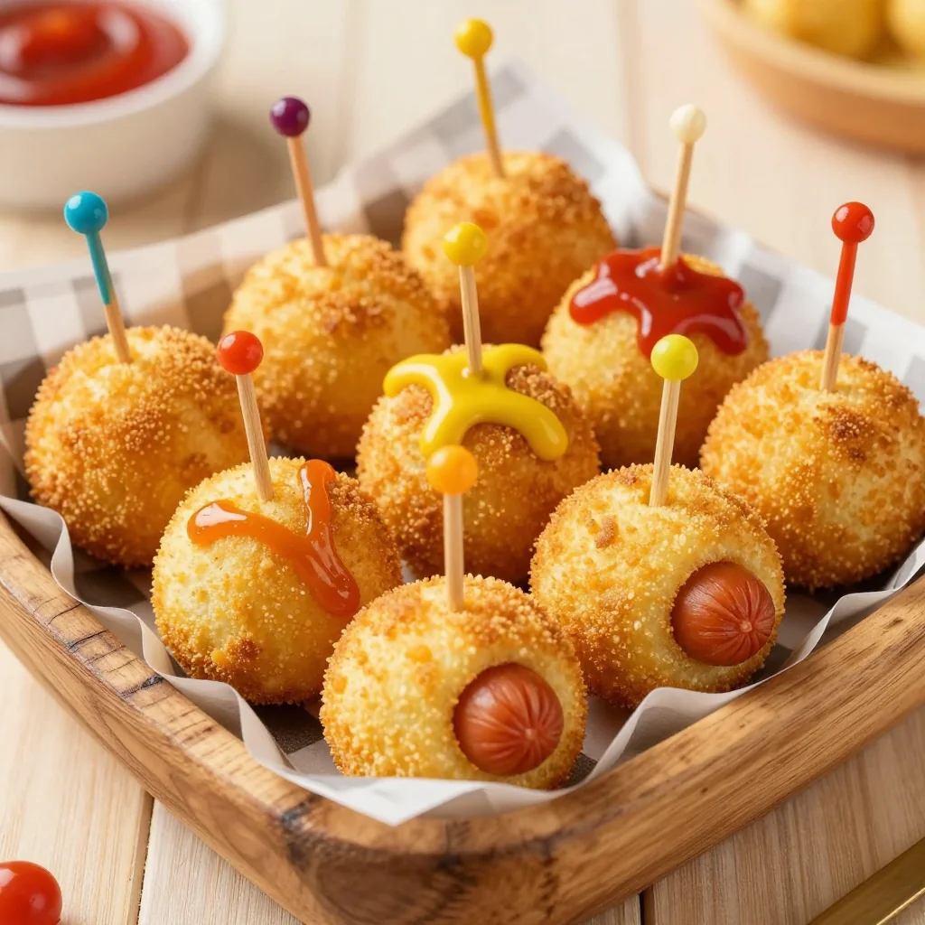 Mini Corn Dog Bites for Kid-Friendly Game Day Fun