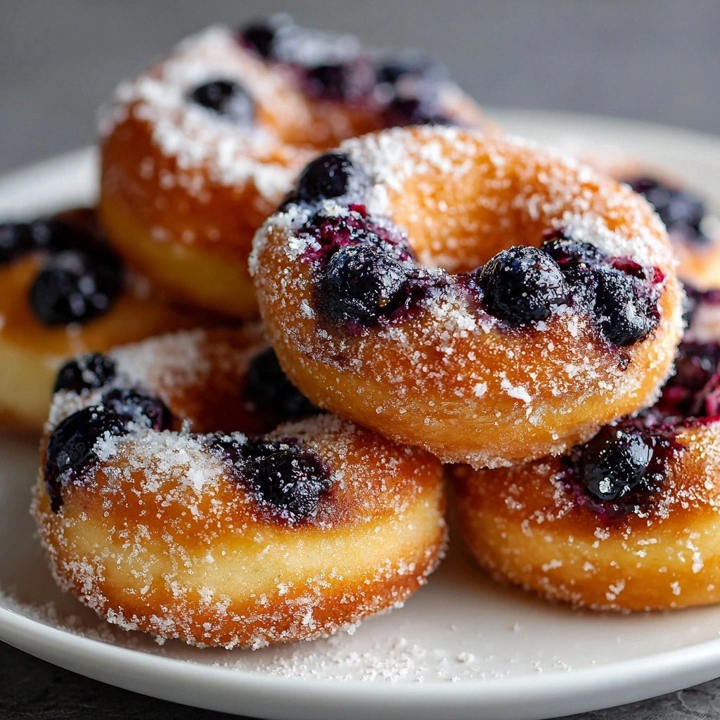 Air Fryer Blueberry Donuts