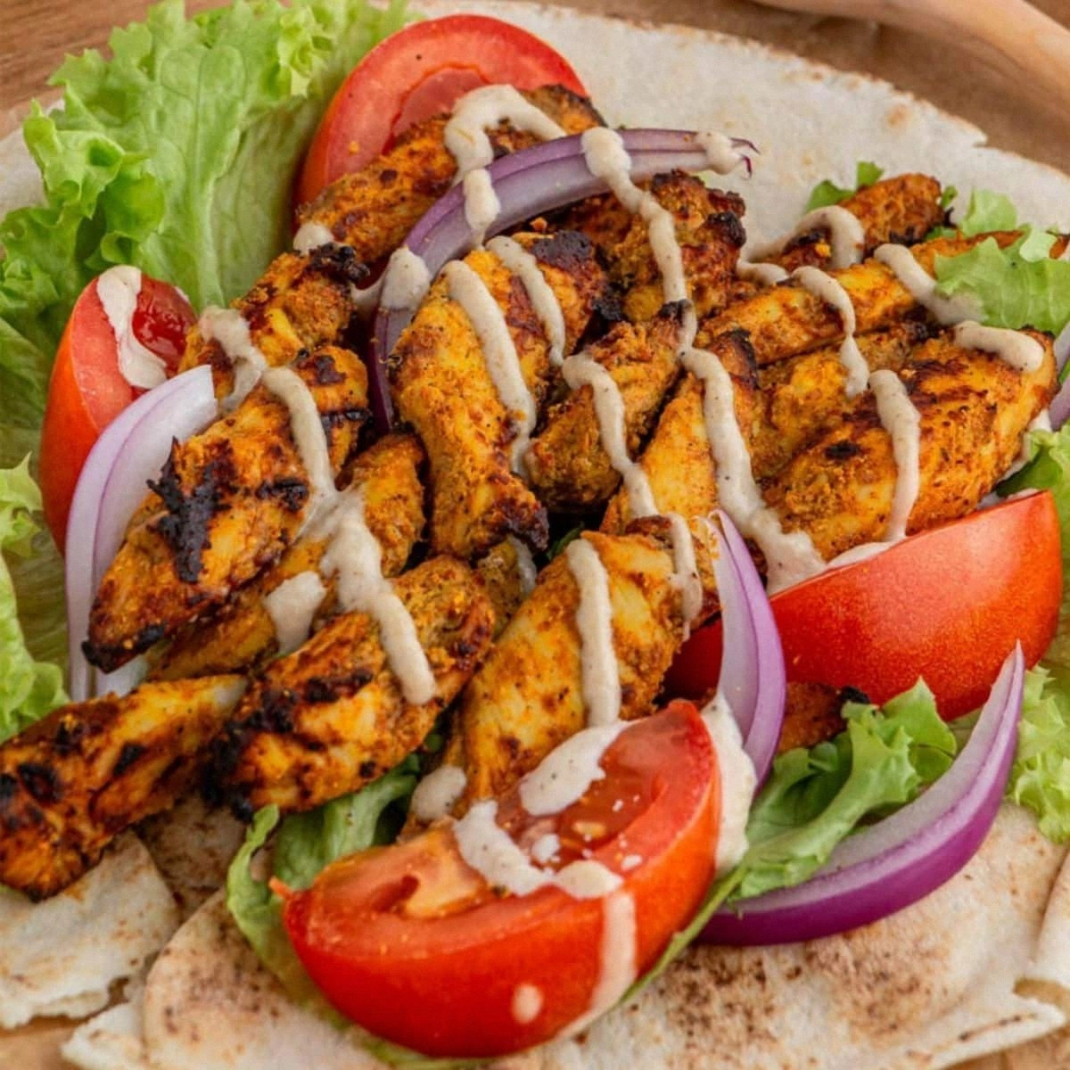 Air Fryer Chicken Shawarma