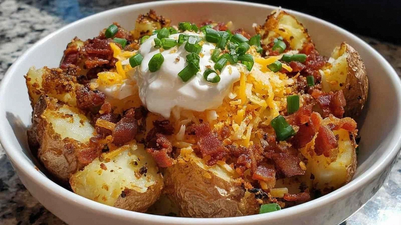 Air Fryer Loaded Baked Potato 