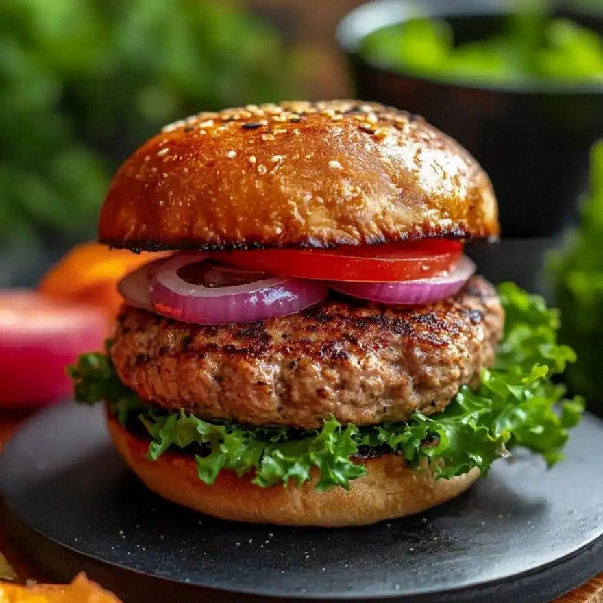 Air Fryer Turkey Burgers in 20