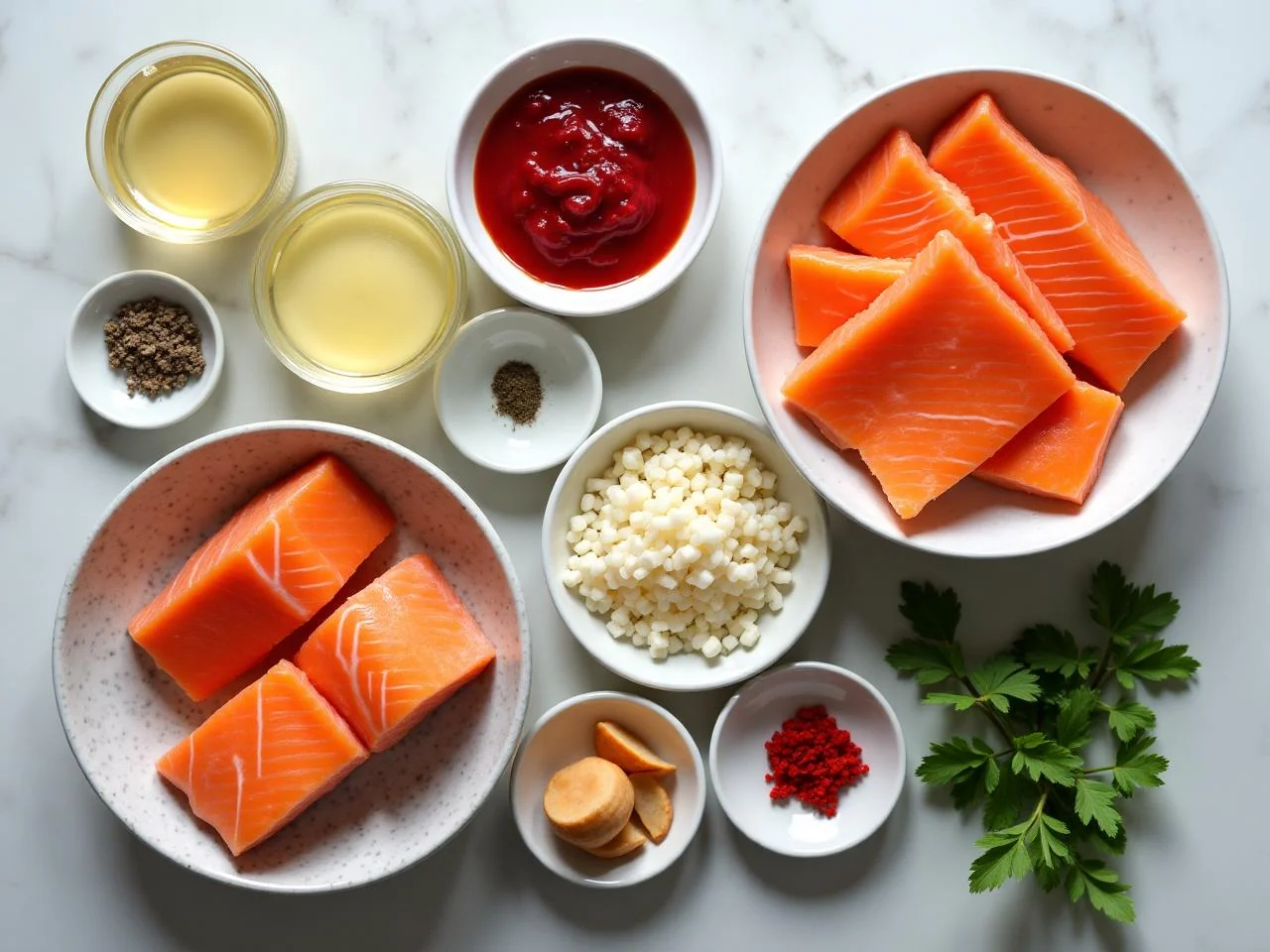 Ingredients for Alaskan Salmon Bake