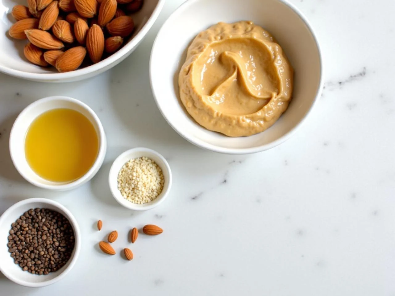 Ingredients for Almond Butter Fat Bombs