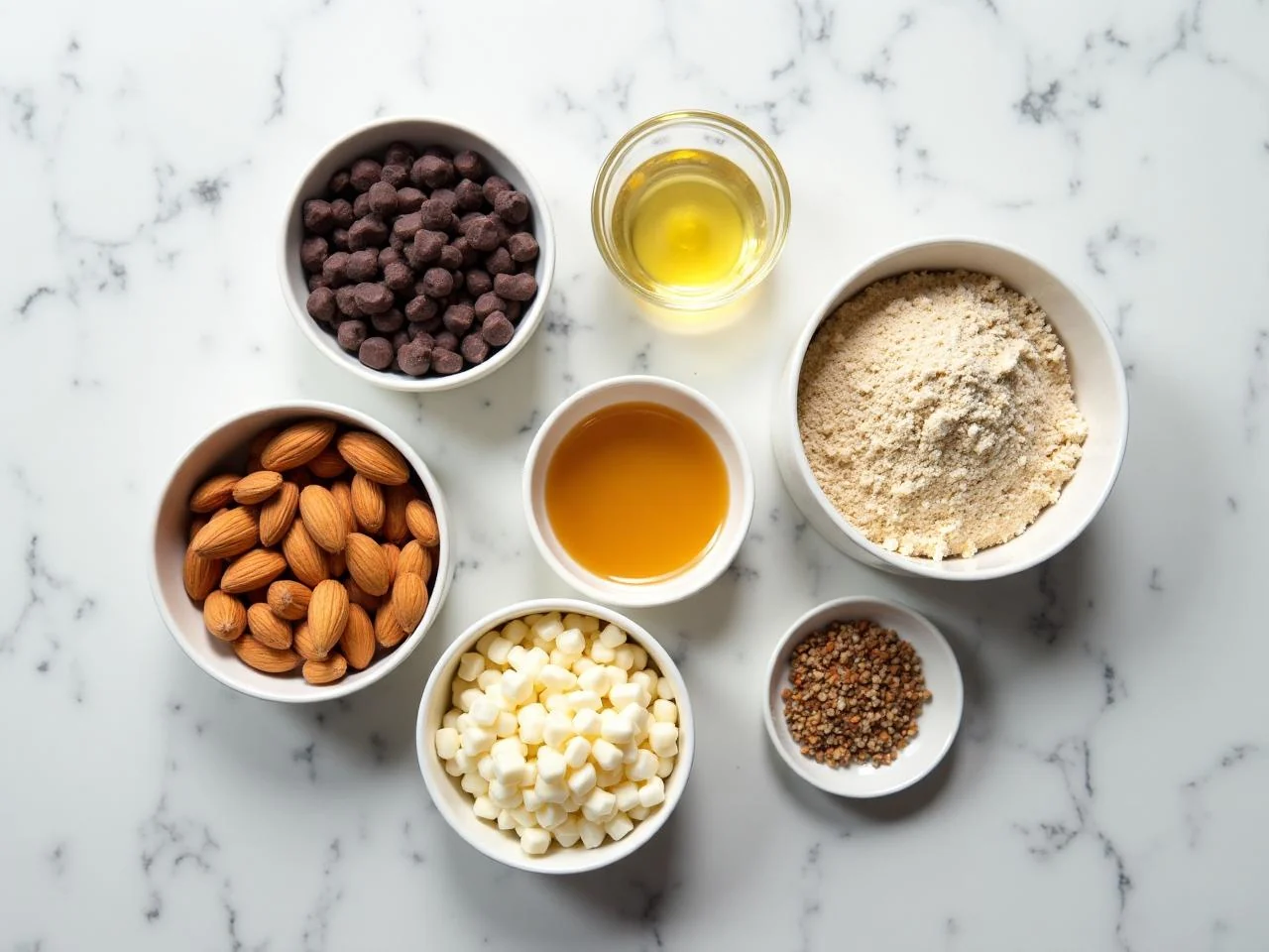 Ingredients for Almond Flour Chocolate Chip Cookies