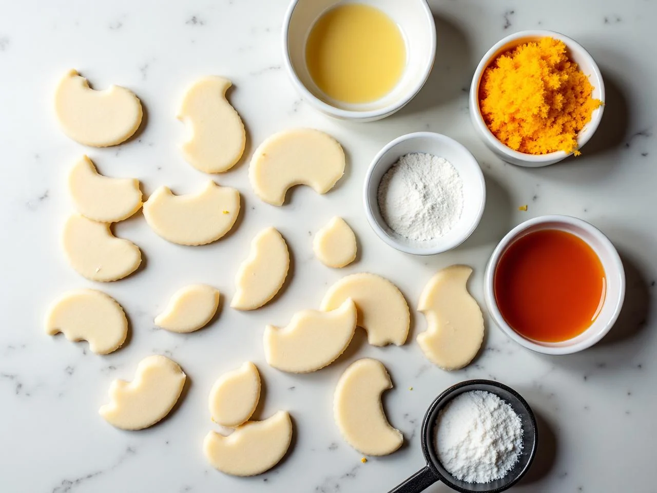Ingredients for Amaretti Cookies