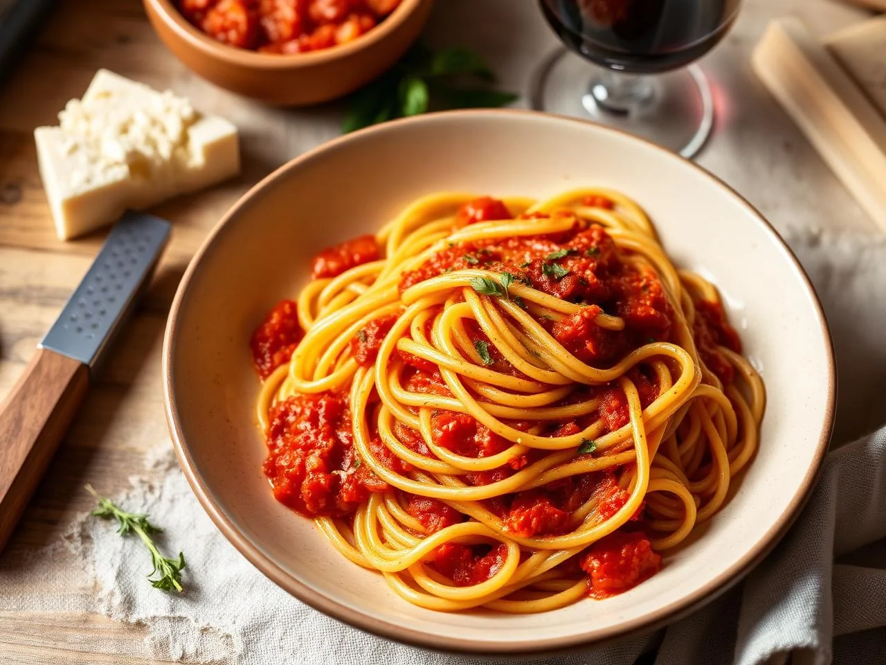 Angel Hair Pasta With Tomato Sauce