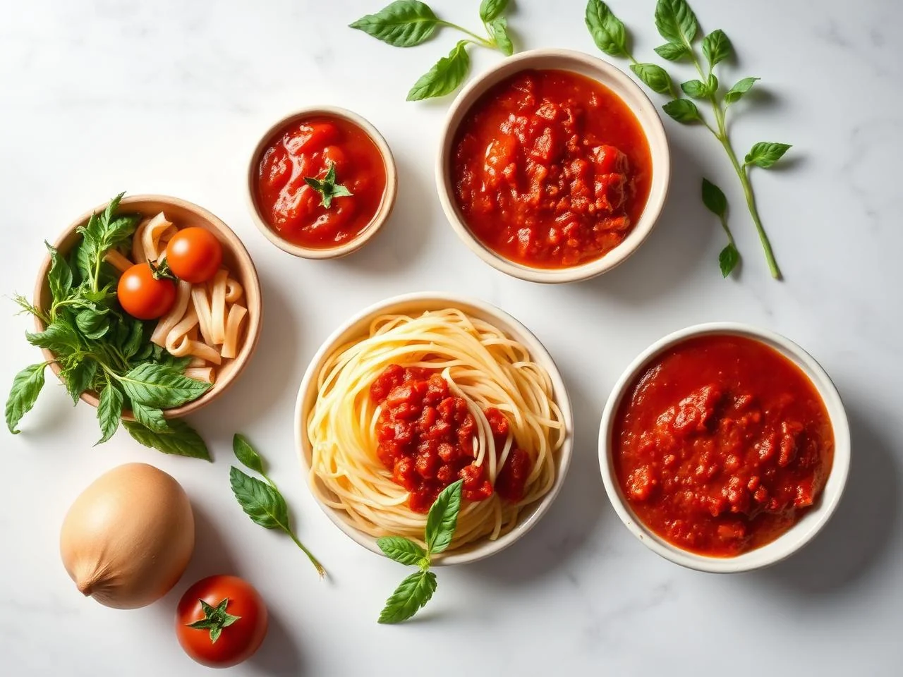 Ingredients for Angel Hair Pasta With Tomato Sauce