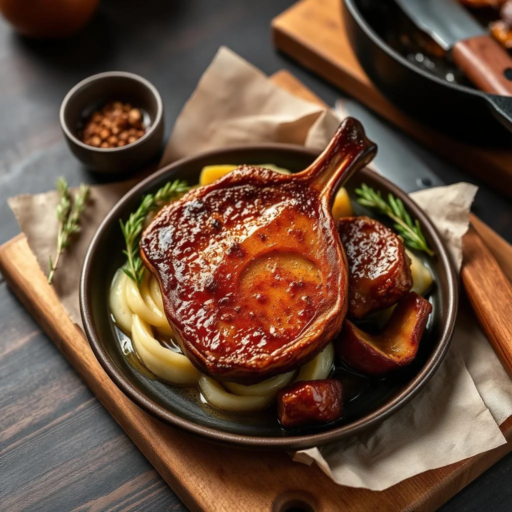 Apple Cider Braised Pork Chops